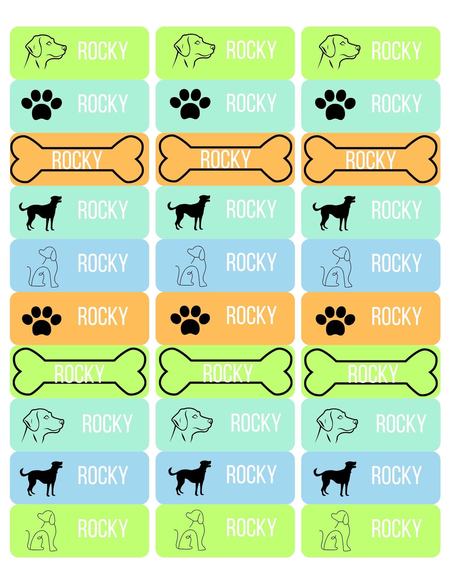 Kid's Name Labels | Printable Canva Name Labels Template - Simplicity Home Living