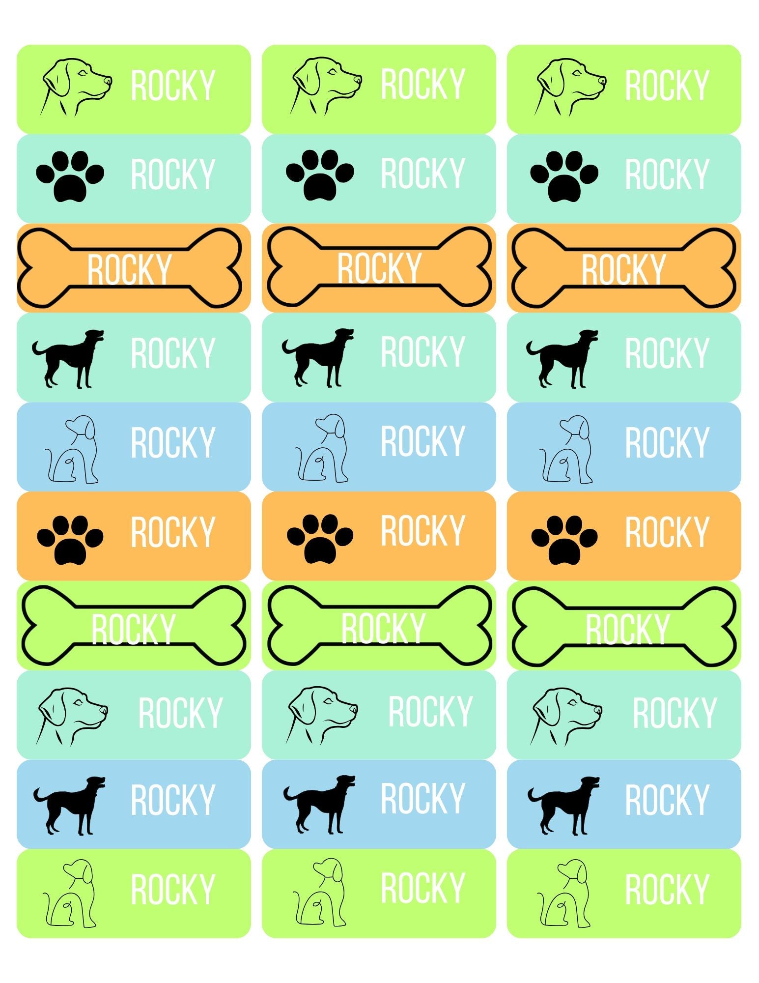 Kid's Name Labels | Printable Canva Name Labels Template - Simplicity Home Living