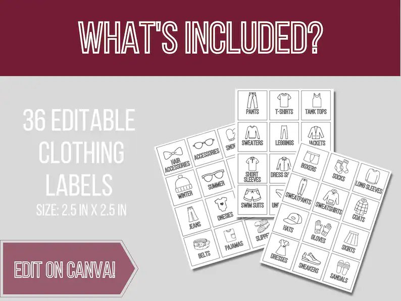 Printable Clothing Labels - Simplicity Home Living