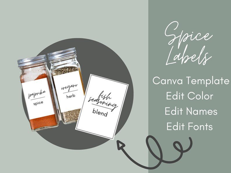 Printable Kitchen Spice Labels - Simplicity Home Living