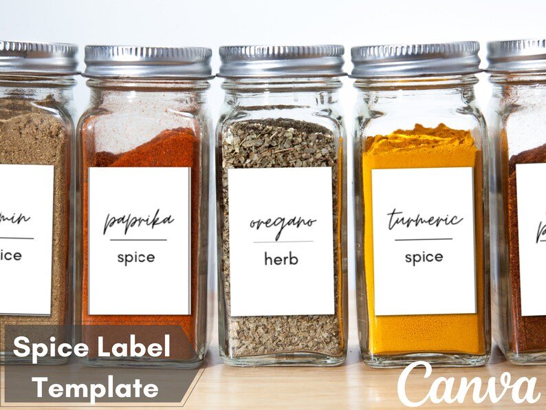 Printable Kitchen Spice Labels - Simplicity Home Living