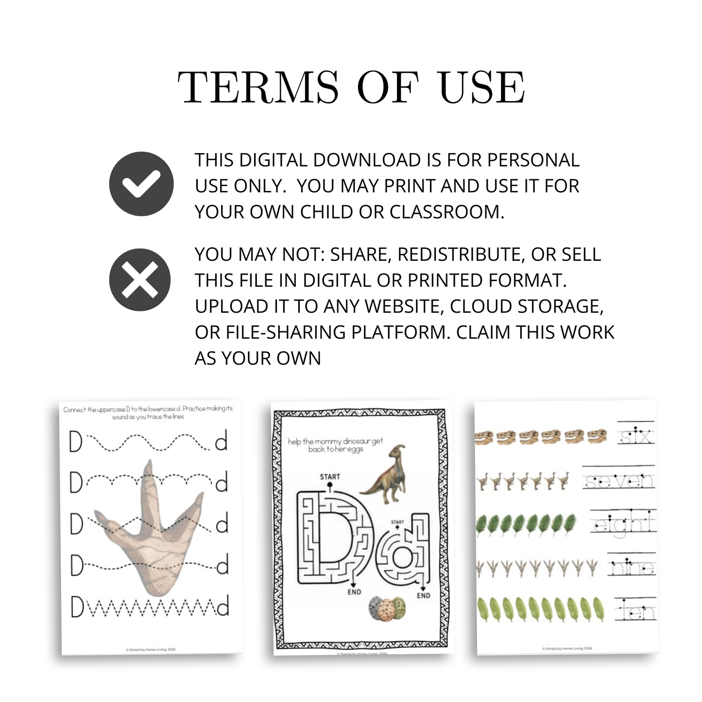D Is for Dinosaur Alphabet Unit Study | 71-Page Preschool Printable