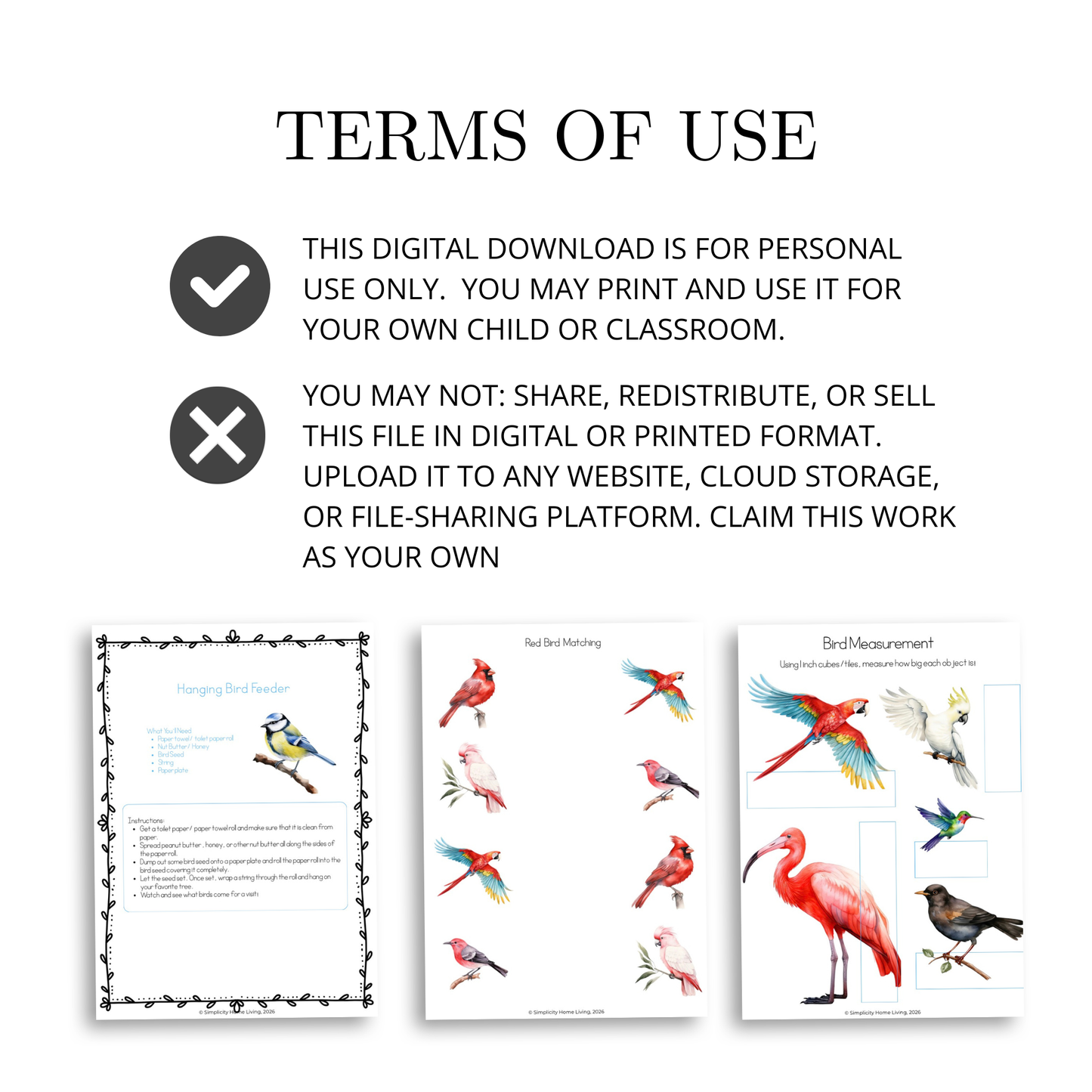 B Is for Bird Alphabet Unit Study | 77-Page Printable Early Learning Unit