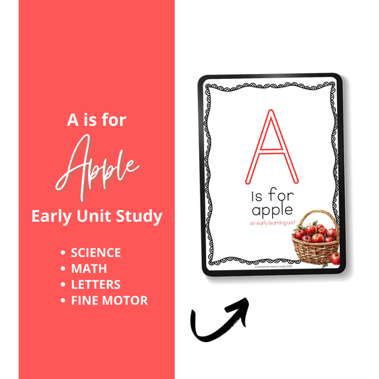 A Is for Apple Alphabet Unit Study | 70+ Printable Early Learning Activities