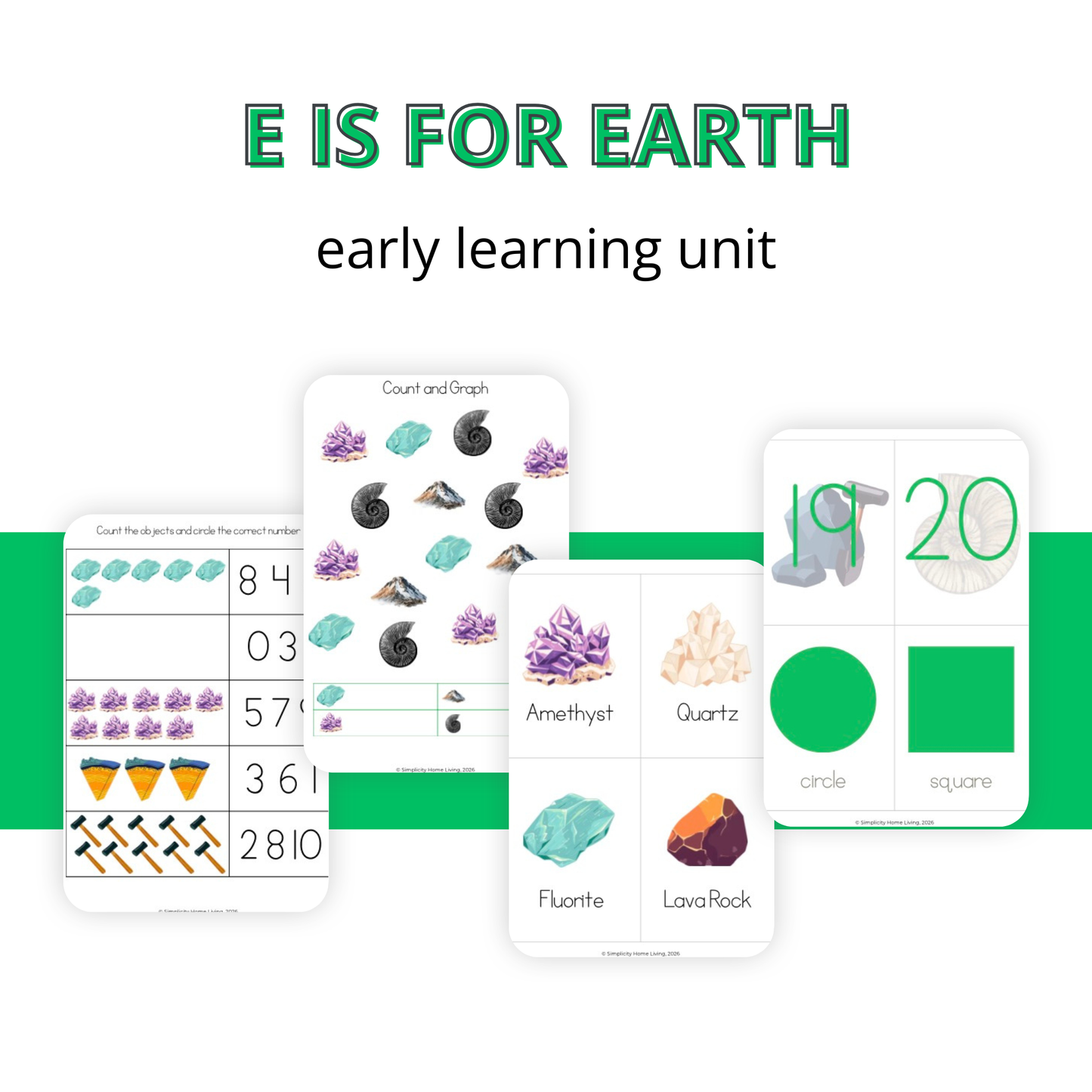 E Is for Earth Alphabet Unit Study | 77-Page Printable Early Learning Activities