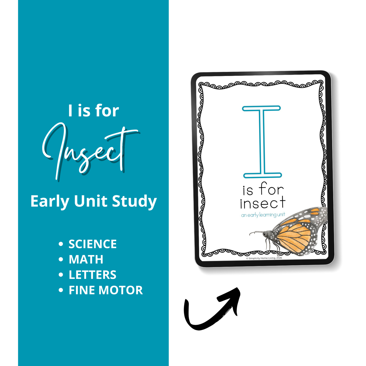 I Is for Insect Alphabet Early Learning Unit Study | 70+ Printable Early Learning Activities