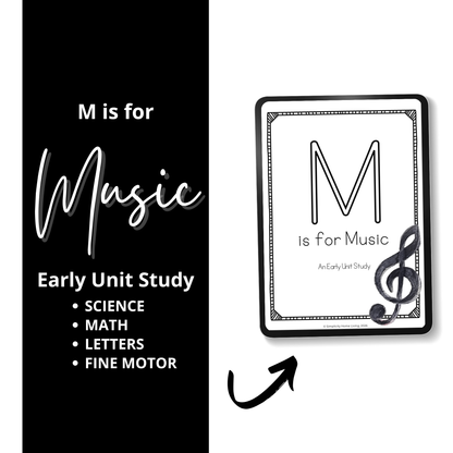 M is for Music Alphabet Unit Study | Preschool Music & Letter M Printable Activities