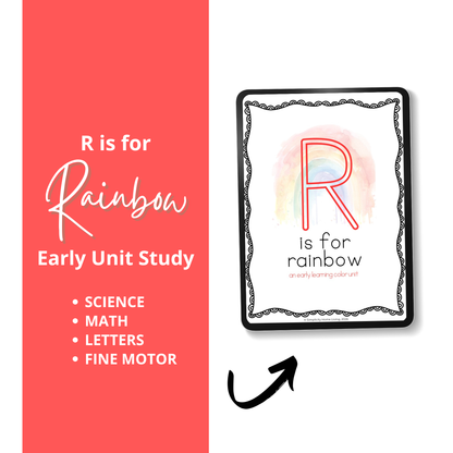 R is for Rainbow Alphabet Unit Study | Preschool Rainbow, Colors & Letter R Printable Activities