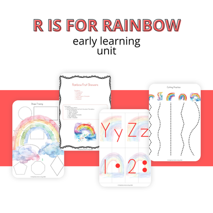 R is for Rainbow Alphabet Unit Study | Preschool Rainbow, Colors & Letter R Printable Activities