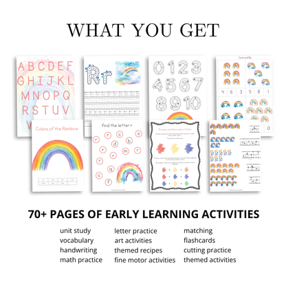 R is for Rainbow Alphabet Unit Study | Preschool Rainbow, Colors & Letter R Printable Activities
