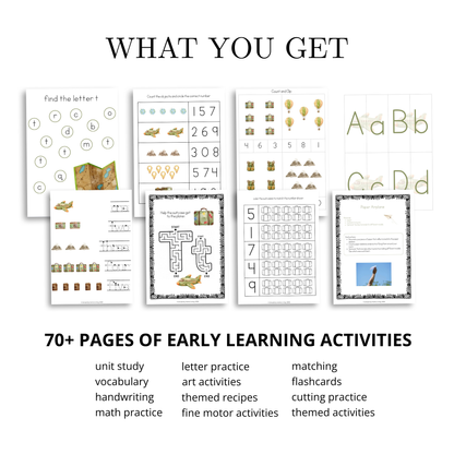 T is for Travel Alphabet Unit Study | Preschool Geography, Continents, Oceans & Letter T Activities
