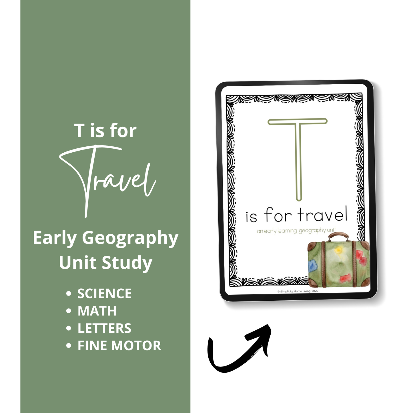 T is for Travel Alphabet Unit Study | Preschool Geography, Continents, Oceans & Letter T Activities