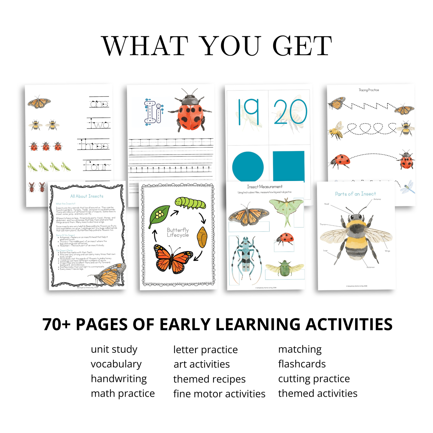 I Is for Insect Alphabet Early Learning Unit Study | 70+ Printable Early Learning Activities