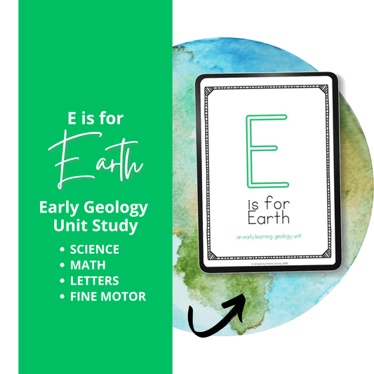 E Is for Earth Alphabet Unit Study | 77-Page Printable Early Learning Activities - Simplicity Home Living