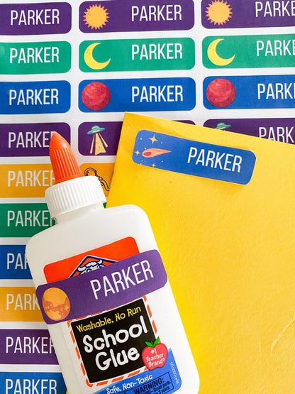 Kid's Name Labels | Printable Canva Name Labels Template - Simplicity Home Living