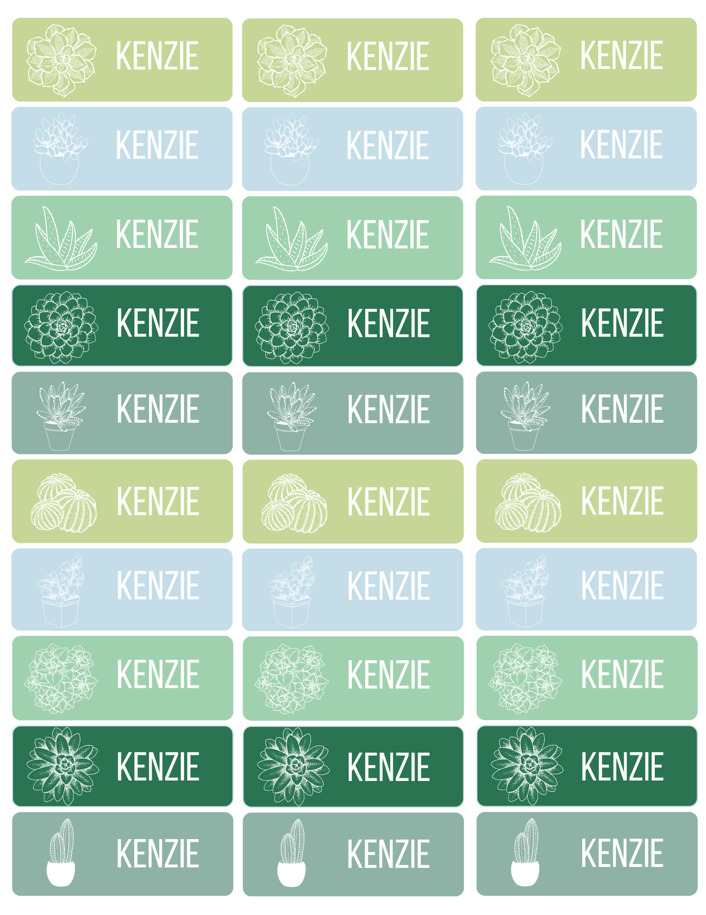 Kid's Name Labels | Printable Canva Name Labels Template - Simplicity Home Living