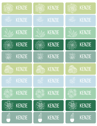 Kid's Name Labels | Printable Canva Name Labels Template - Simplicity Home Living