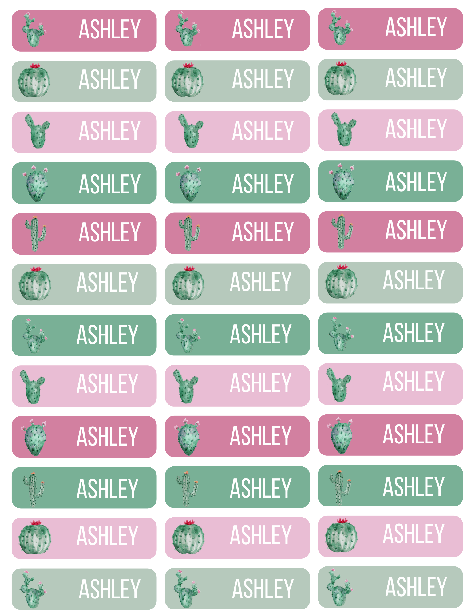 Kid's Name Labels | Printable Canva Name Labels Template - Simplicity Home Living