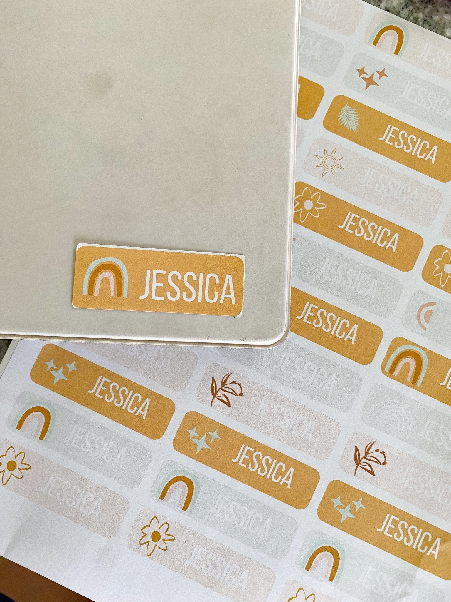 Kid's Name Labels | Printable Canva Name Labels Template - Simplicity Home Living