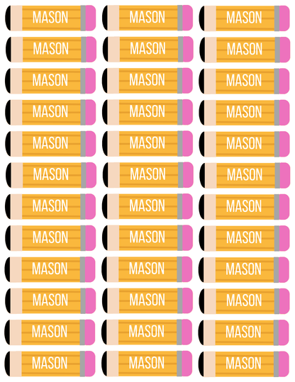 Kid's Name Labels | Printable Canva Name Labels Template - Simplicity Home Living