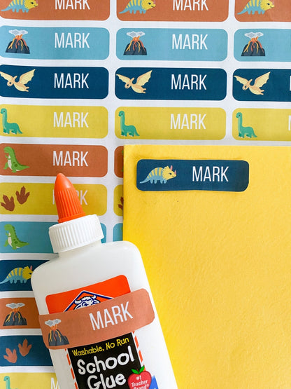 Kid's Name Labels | Printable Canva Name Labels Template - Simplicity Home Living