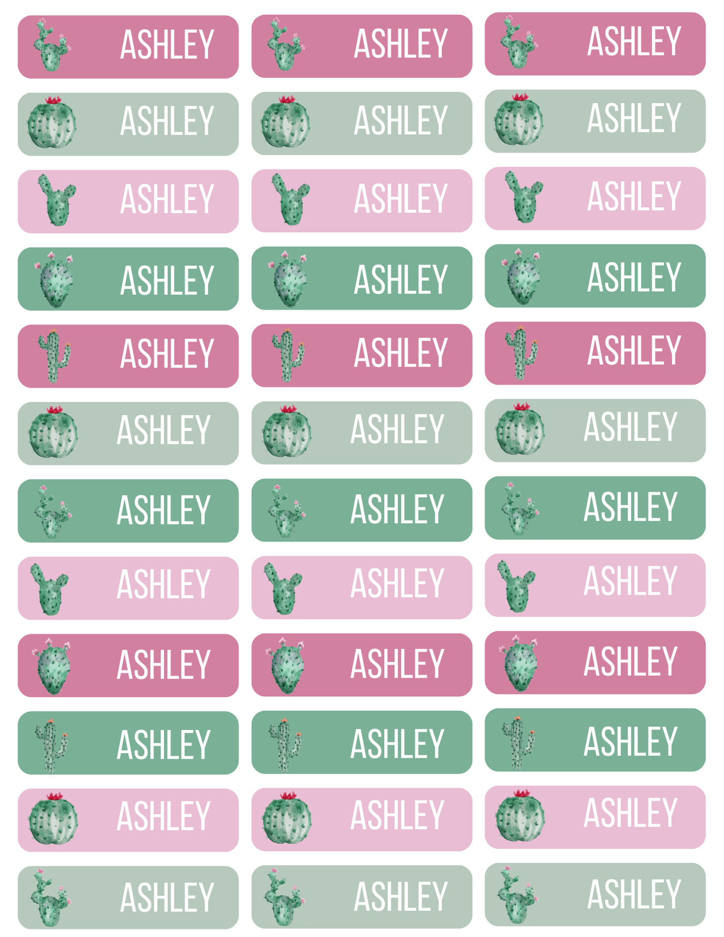 Kid's Name Labels | Printable Canva Name Labels Template - Simplicity Home Living