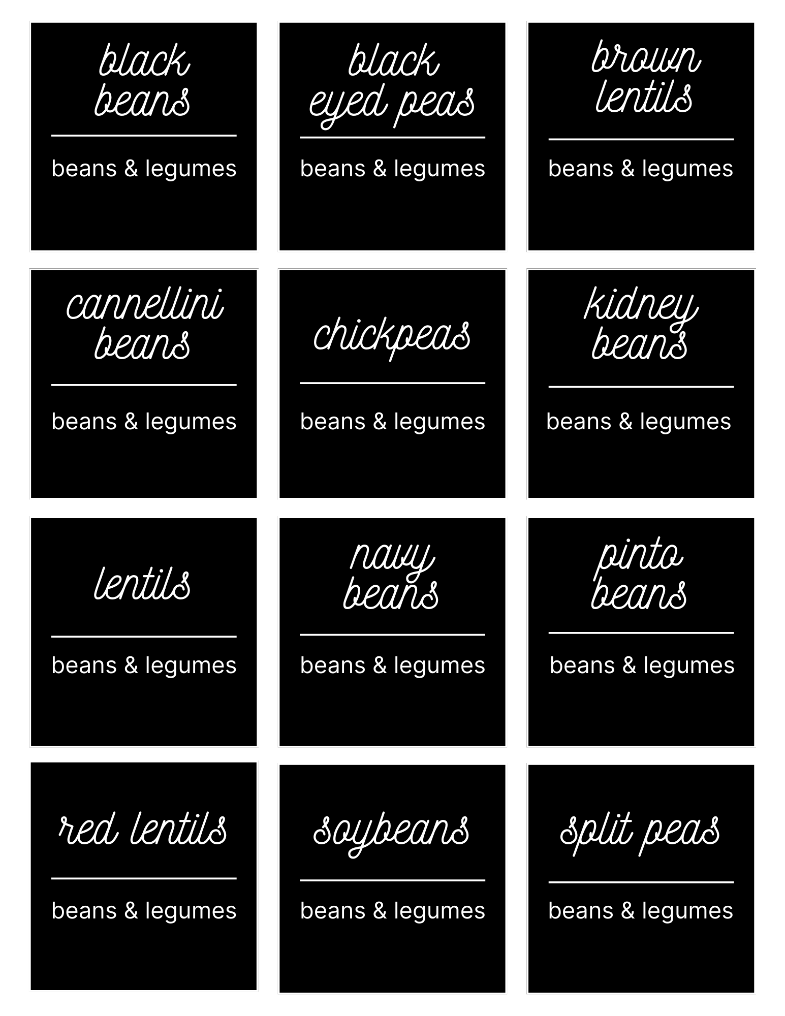 Printable Pantry Labels - Simplicity Home Living