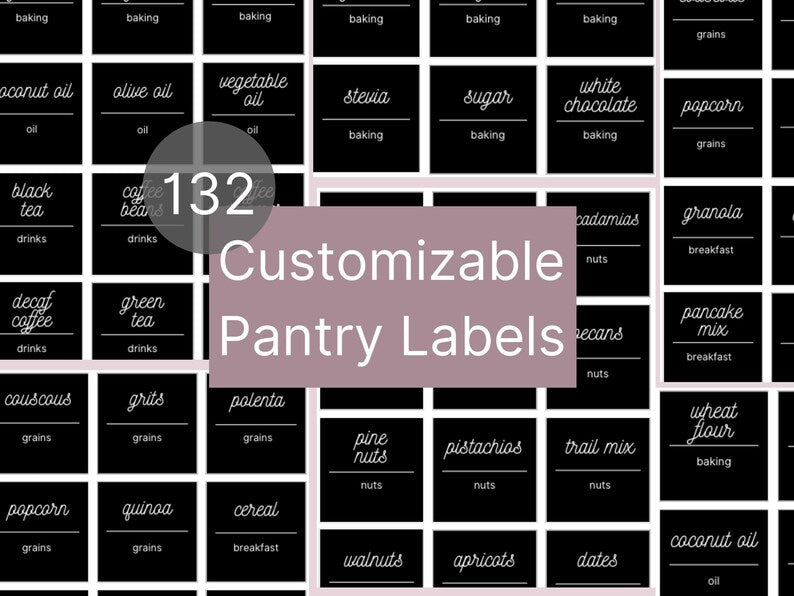 Printable Pantry Labels - Simplicity Home Living