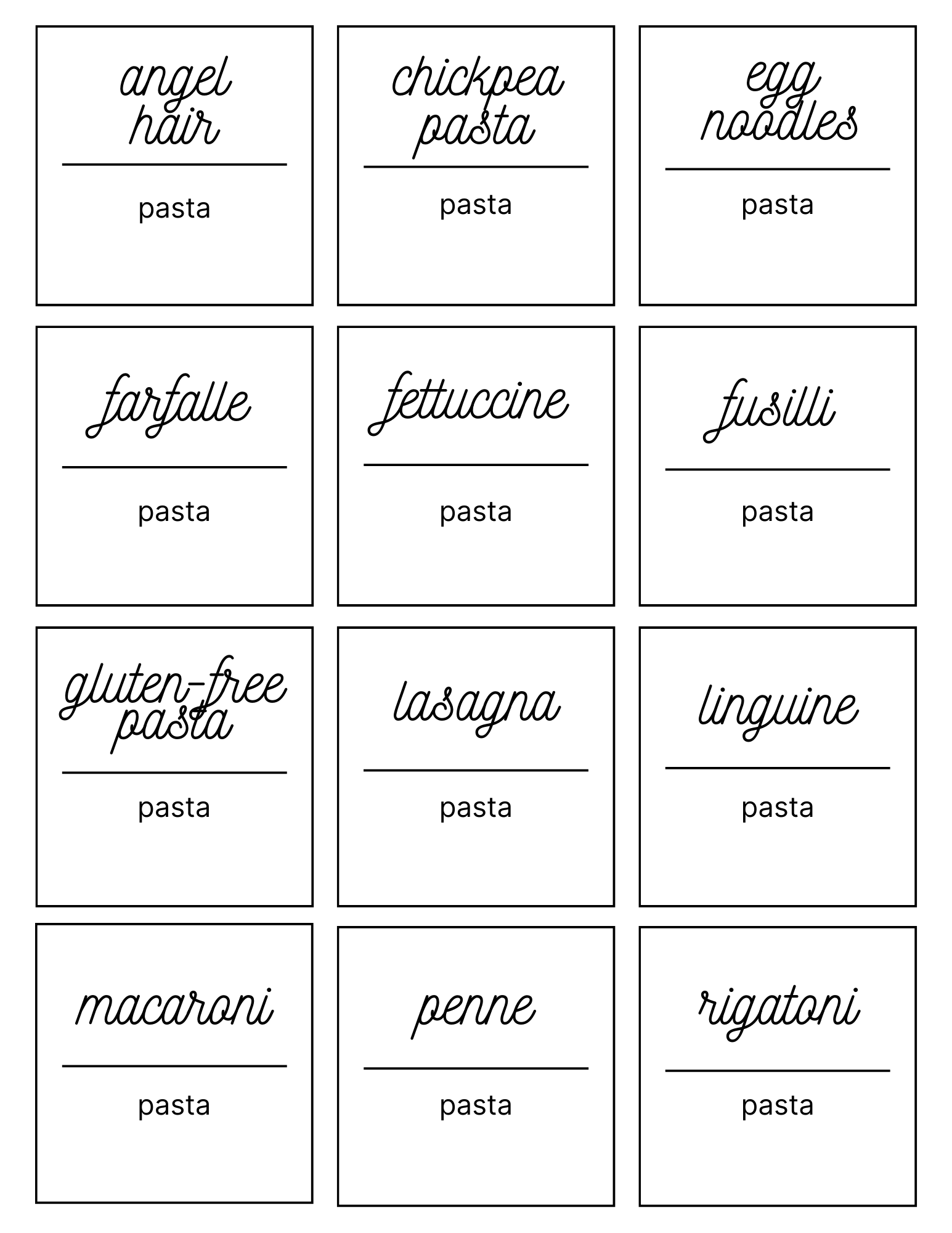 Printable Pantry Labels - Simplicity Home Living