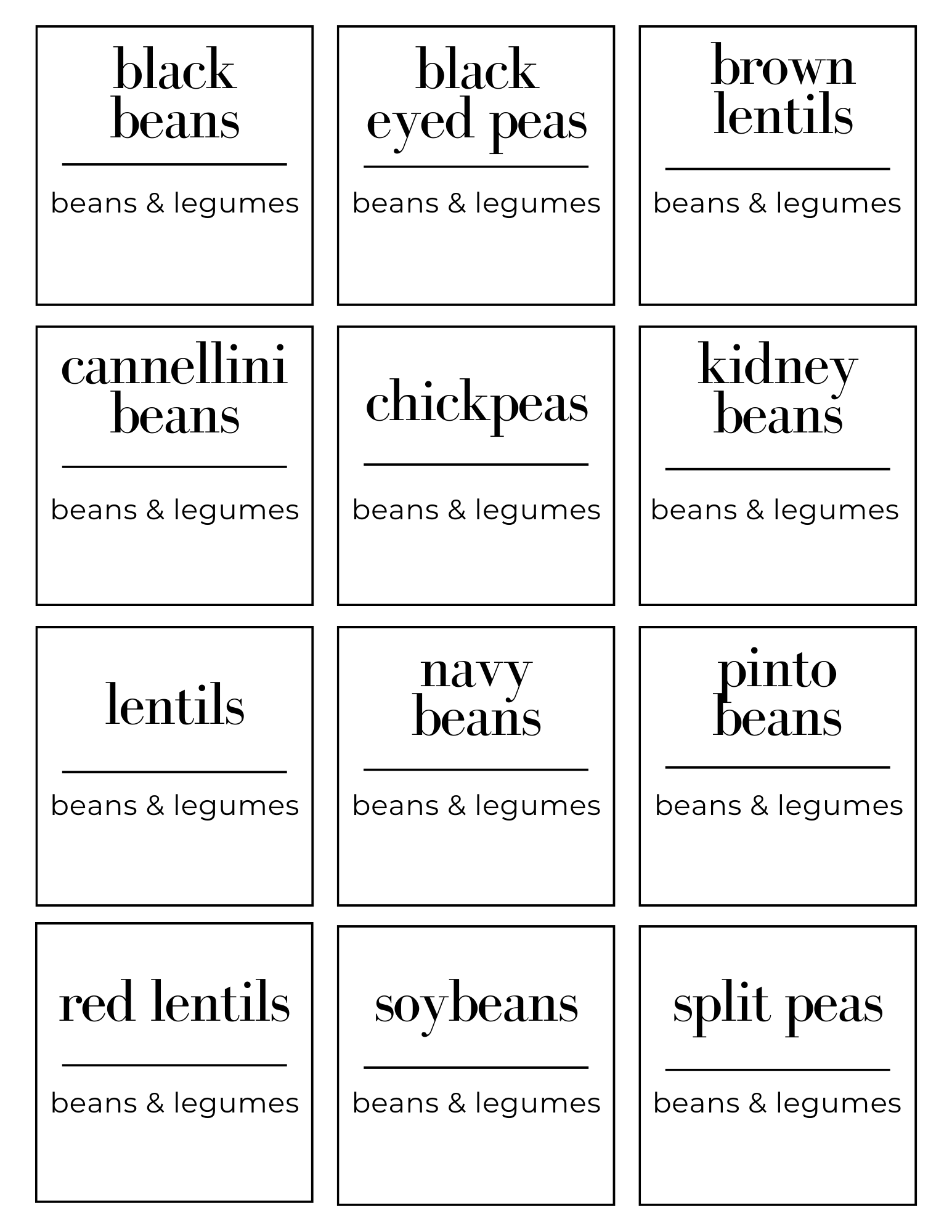 Printable Pantry Labels - Simplicity Home Living