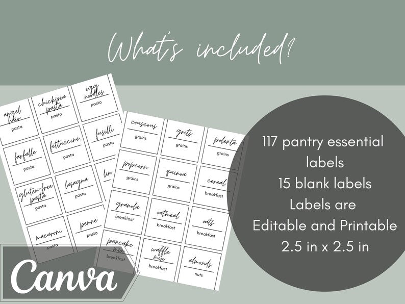 Printable Pantry Labels - Simplicity Home Living