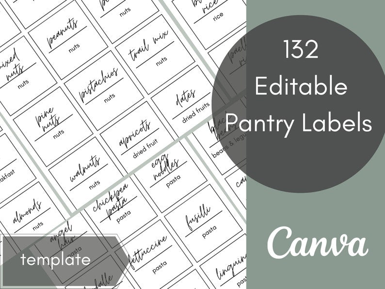 Printable Pantry Labels - Simplicity Home Living