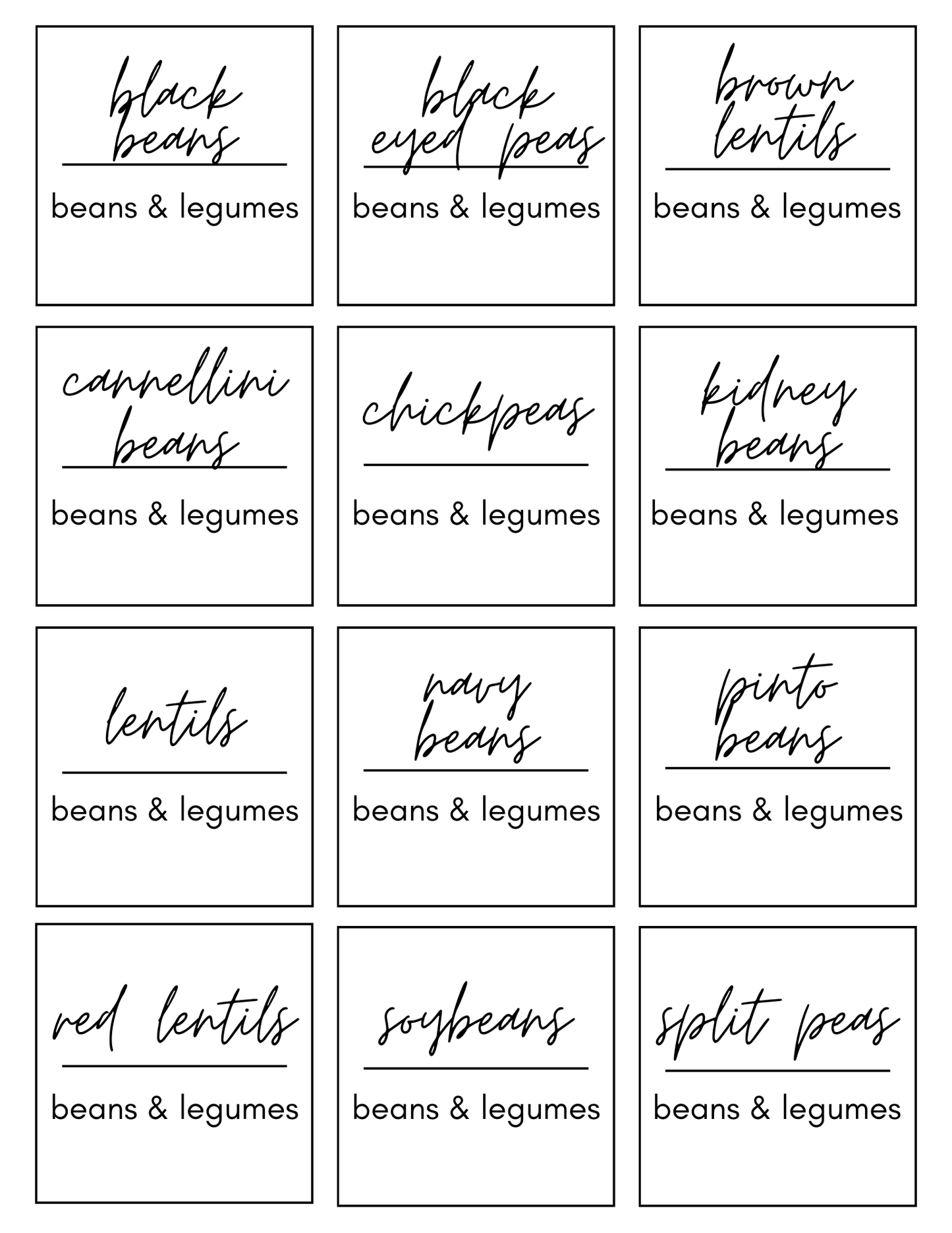 Printable Pantry Labels - Simplicity Home Living