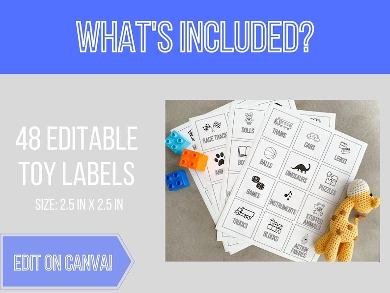 Printable Toy Bin Labels - Simplicity Home Living