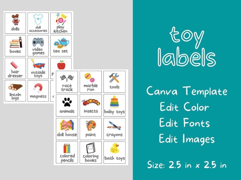 Printable Toy Bin Labels - Simplicity Home Living