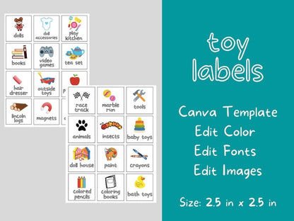 Printable Toy Bin Labels - Simplicity Home Living