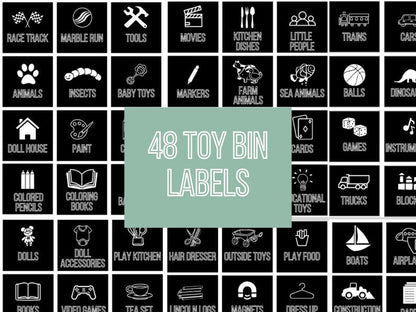 Printable Toy Bin Labels - Simplicity Home Living