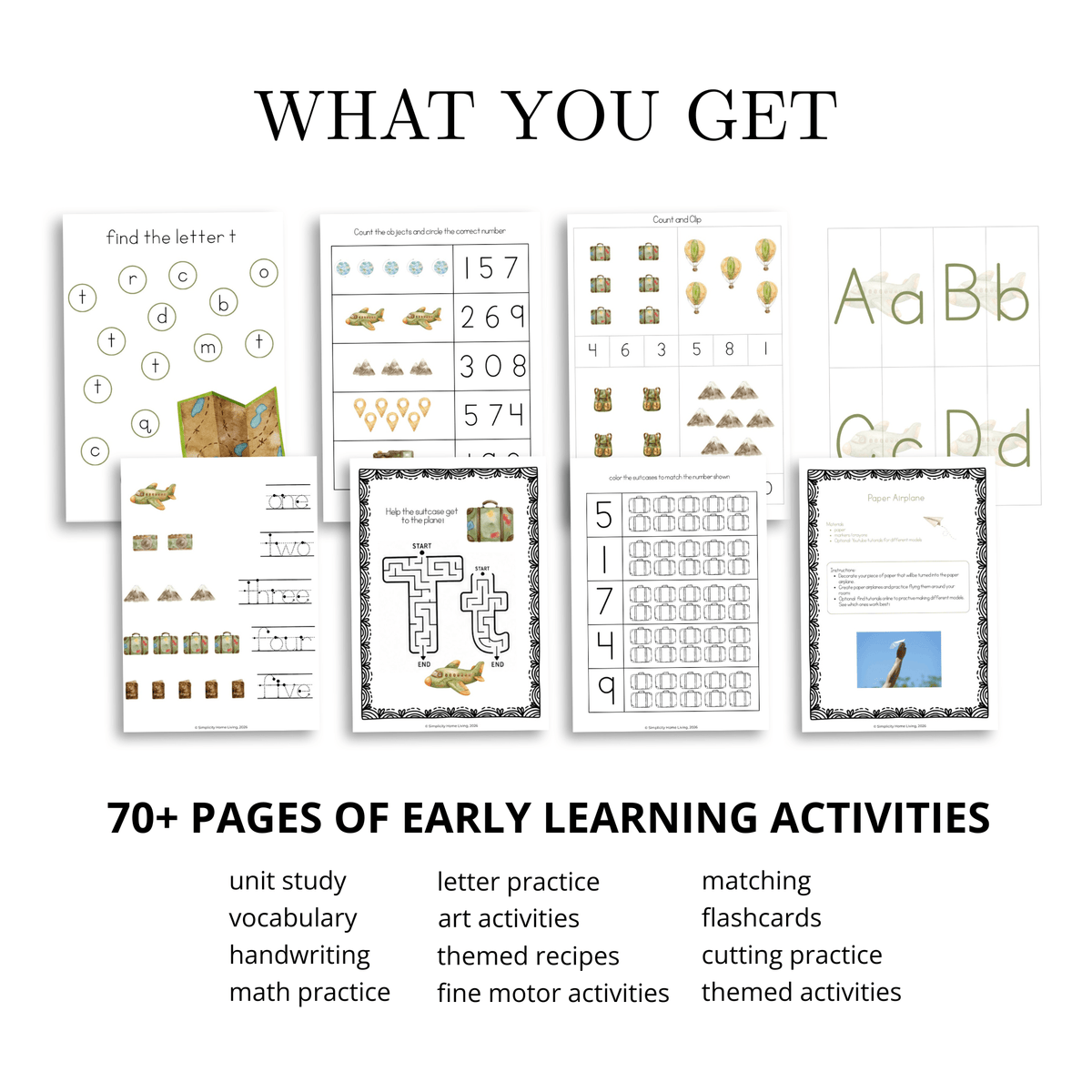 T is for Travel Alphabet Unit Study | Preschool Geography, Continents, Oceans & Letter T Activities - Simplicity Home Living