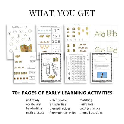 T is for Travel Alphabet Unit Study | Preschool Geography, Continents, Oceans & Letter T Activities - Simplicity Home Living