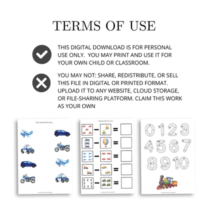 V is for Vehicle Alphabet Unit Study | Preschool Transportation Activities & Letter V Printable - Simplicity Home Living