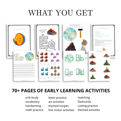 E Is for Earth Alphabet Unit Study | 77-Page Printable Early Learning Activities