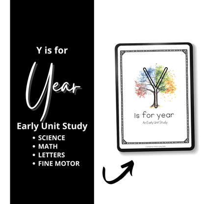Y is for Year Alphabet Unit Study | Preschool Seasons, Months & Calendar Printable - Simplicity Home Living