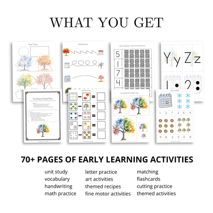 Y is for Year Alphabet Unit Study | Preschool Seasons, Months & Calendar Printable - Simplicity Home Living